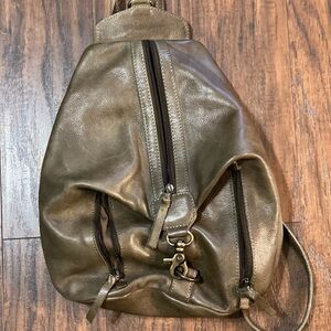 Mrya Backpack Olive Green Leather